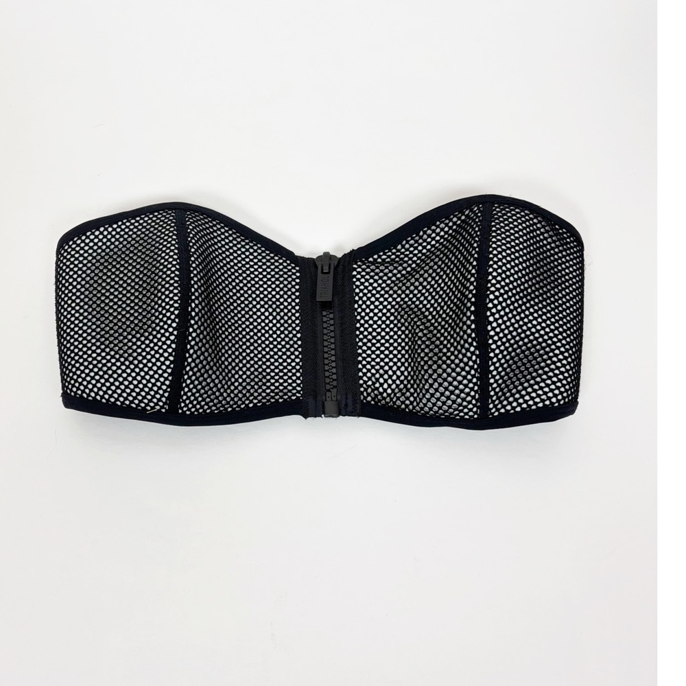 Triangl Swimwear Black Mesh Bandeau Top